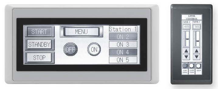 idec HG1B-SB22WF と　HG2B-GS42BFタッチディスプレイ idec HG1B-SB22WF と HG2B-GS42BFタッチディスプレイ